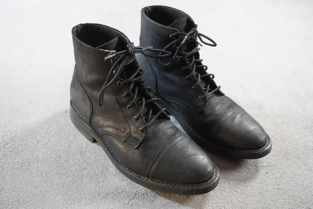 Thursday Boot Co Boots Mens Size 9 Black Leather Cap Toe Ankle Combat Lace Up